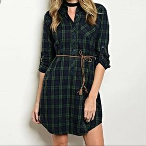 LAST ONE XL THE STORY Plaid Flannel Dress